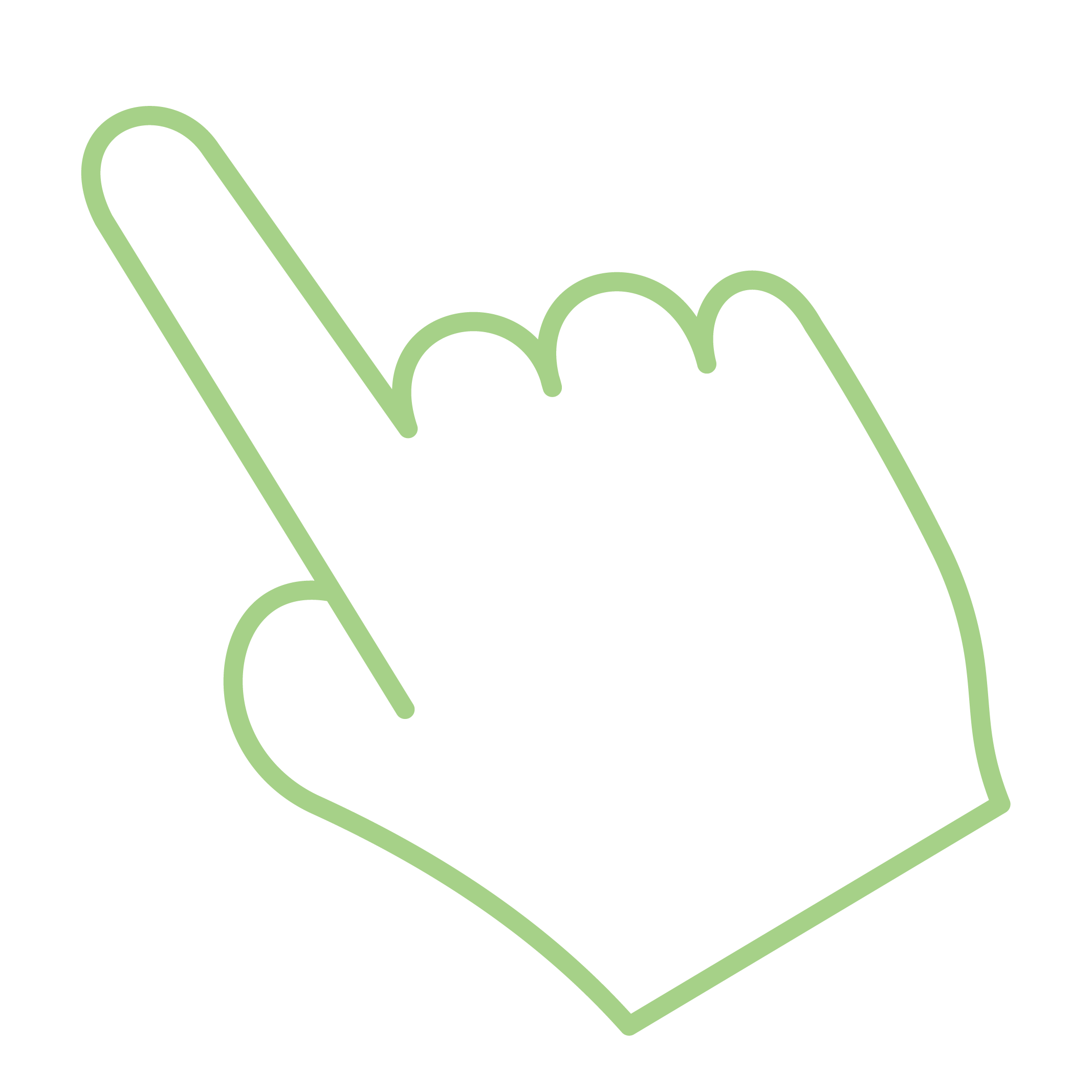 green hand